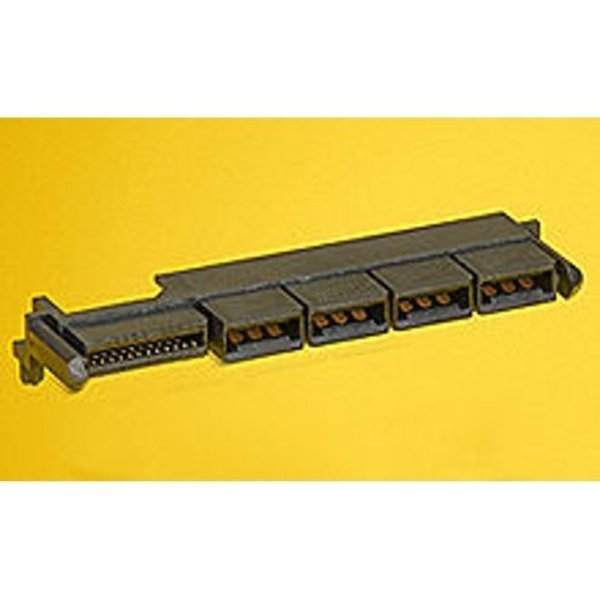 Molex Card Edge Connector, Male, Right Angle, Solder Terminal, Locking, Black Insulator, Receptacle 459844152